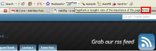  nkj live google  Google Pagerank 4 for NKJ Live 